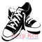 Deep Red Stamps All Star Sneakers Rubber Cling Stamp 2 x 2 inches